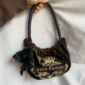 Chocolate brown vintage mini juicy couture satchel purse